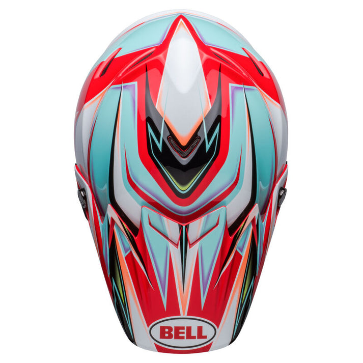 Bell Moto-9S Flex Tagger Edge MX Helmet White/Aqua