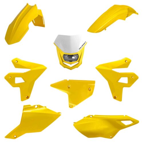 Polisport Plastic Kit Suzuki DR-Z400 '00-25 Restyling Yellow w/ Headlight