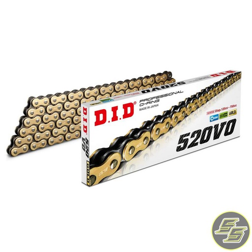 [DID-520VO120GBFB] DID Chain 520 120L VO O-Ring FB Clip Gold/Black