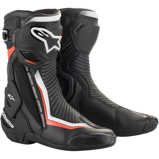[ALP-2221019-1231] Alpinestars SMX Plus V2 Boots Black/White/Red Flo