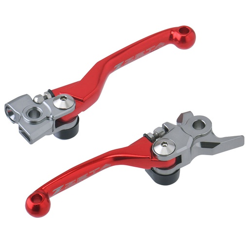 [ZET-ZE44-0103] Zeta Pivot Lever Set Honda CRF250F '07-24 Red
