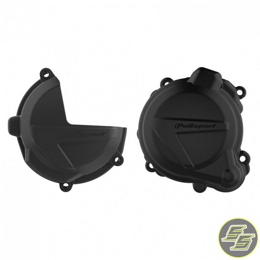[POL-91000] Polisport Clutch &amp; Ignition Cover Protector Kit Beta RR &#39;18-21 Black