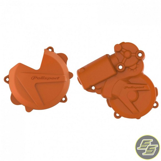[POL-90967] Polisport Clutch &amp; Ignition Cover Protector Kit KTM | Husqvarna 250|300 &#39;13-16 Orange