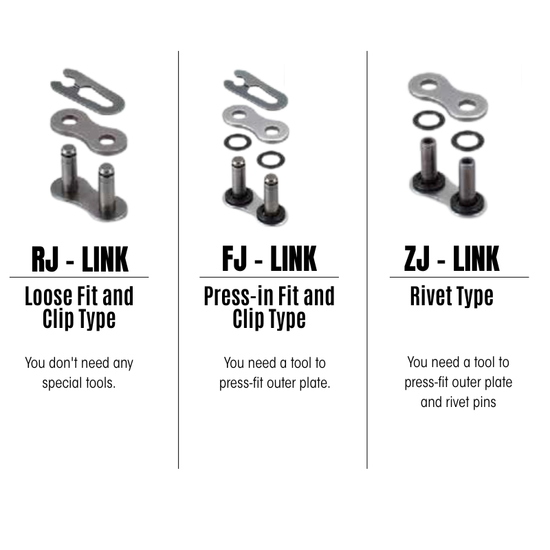 DID Chain Masterlink 520 VO Rivet Type O-Ring Gold/Black
