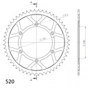 Supersprox Steel Rear Sprocket 50TYAmaha WR/YZ/F 125/250/450 '97-