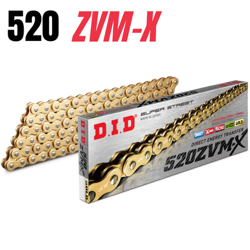 [DID-520ZVMX120GGZB] DID Chain 520 120L ZVMX X-Ring ZB Rivet Gold
