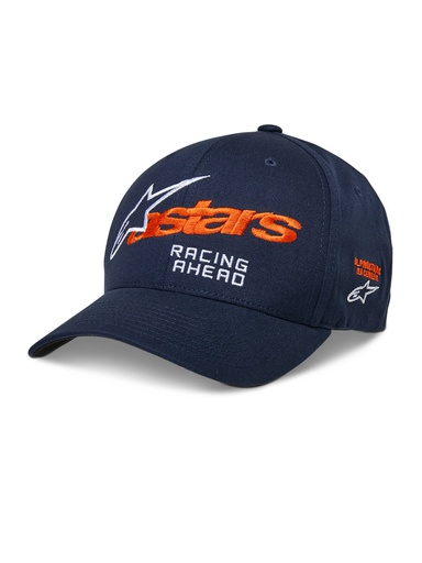 [ALP-AS1235-81405/7032] Alpinestars Entitled Curve Bill Flex Cap Navy/Orange