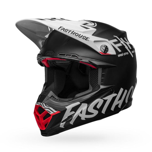 [BEL-BELL71484] Bell Moto-9S Flex Fasthouse Flex Crew MX Helmet Matte Black/White