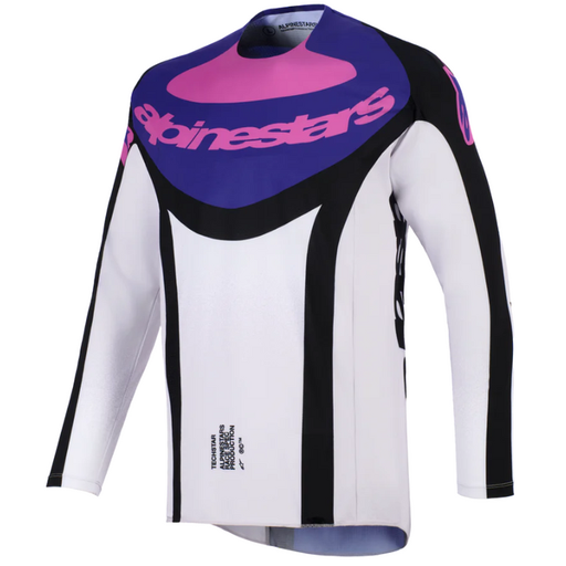 [ALP-AS3760926-1568] Alpinestars 2026 Techstar Knif Jersey Black/Light Grey/Purple