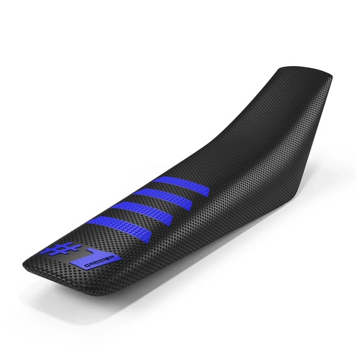 [OGR-OGSC02-BLBEBE] One Gripper Ribbed Seat Cover Black/White (copy)