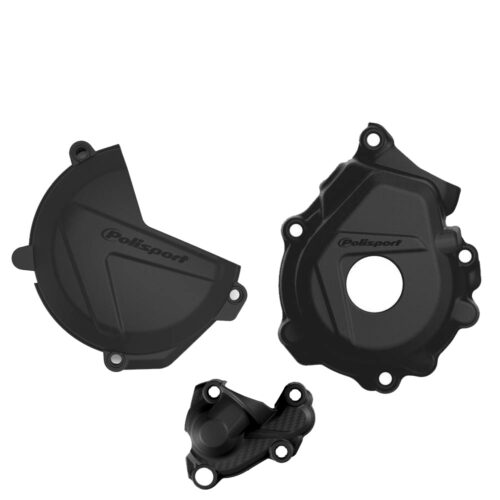 [POL-90974] Polisport Clutch & Ignition Cover Protector Kit KTM | Husqvarna 250F|350F '16-21 Black